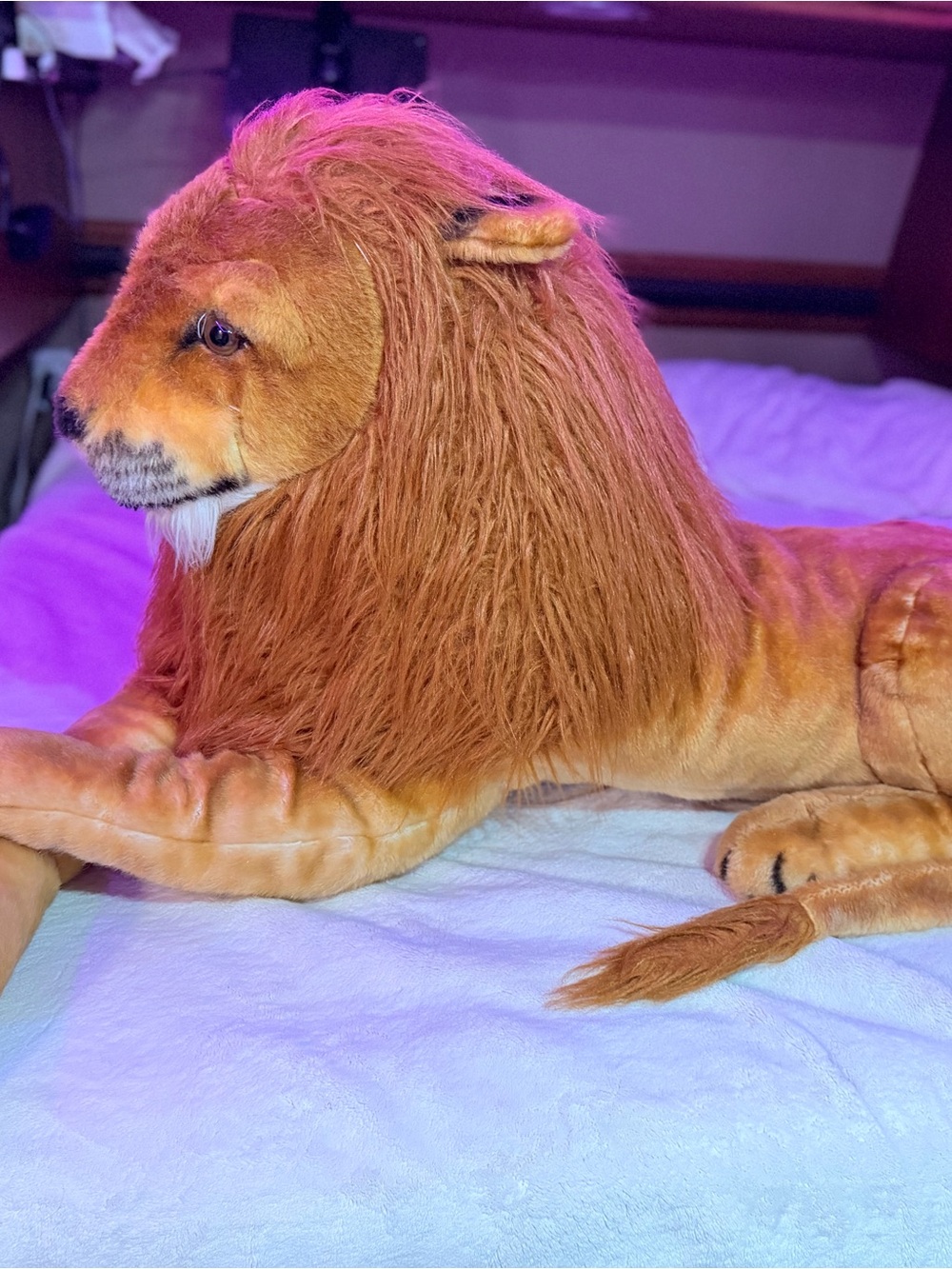 Melissa & Doug Plush Lion Toy - Brown and Cream Mane human size 4ft. - Picture 5 of 16